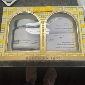 Beekman 1802 Pure Goat Milk Soap and Cream Set - Yellow and White